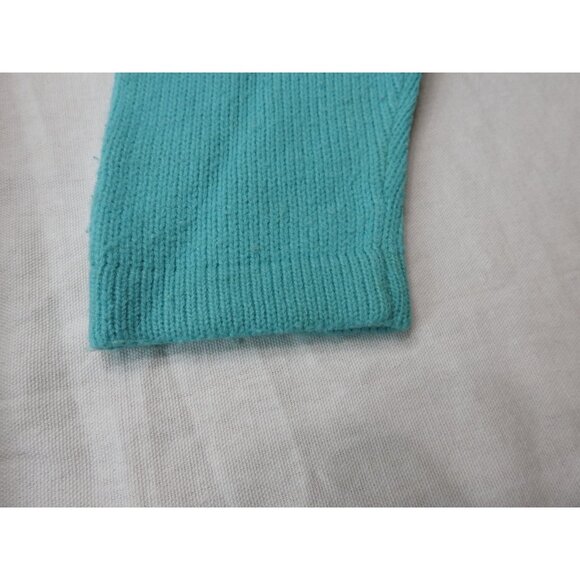 VTG Donovan Galvani Embroidered Cardigan Sweater Sz 38 M Aqua Blue Hong Kong - Picture 13 of 14